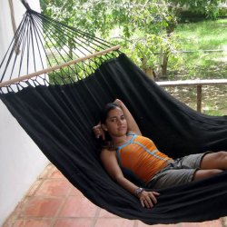 Opsigtsvkkende sort hngekje i outdoor PRO stof