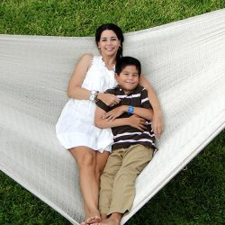 Naturhvid Mexicansk Hngekje i fleksibelt net