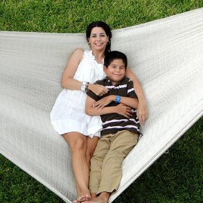 Naturhvid Mexicansk Hngekje i fleksibelt net