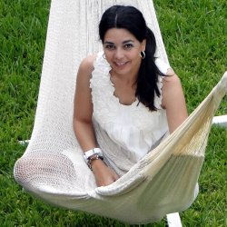 Naturhvid Mexicansk Hngekje i fleksibelt net