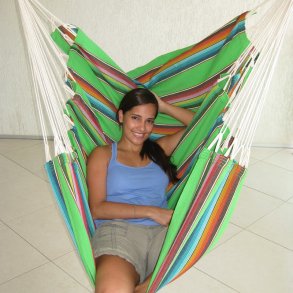 Hngekjestol i farverigt stof - Mexico Grn