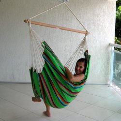 Hngekjestol i farverigt stof - Mexico Grn