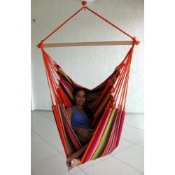 Hngekjestol til hjem og have i farverigt stof - Mexico Orange