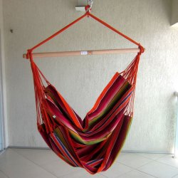 Hngekjestol til hjem og have i farverigt stof - Mexico Orange