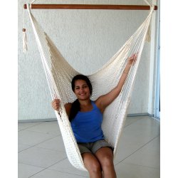 Hngekjestol i naturhvidt Net af bomuld