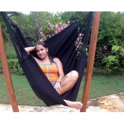 PRO hngestol - Sort outdoor textil