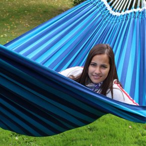 Remanso hngekje i striber med bl og turkis