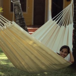 Naturhvid Formosa Stof Hngekje i super kvalitet