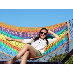 Dobbelt hngekje i net med trstokke