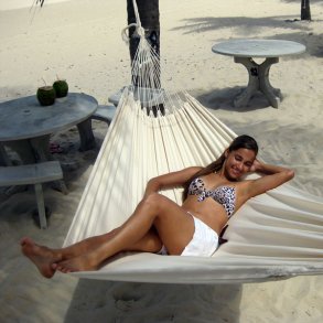 Naturhvid stofhngekje