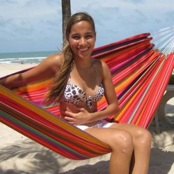 Farverig stofhngekje til 1 person - Guatemalamix