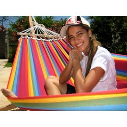 Stofhngekje i striber og med rundstokke