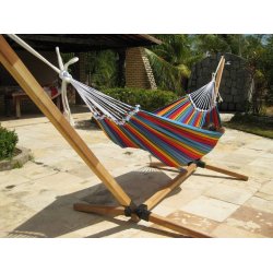 Regnbue farvet stof hngekje