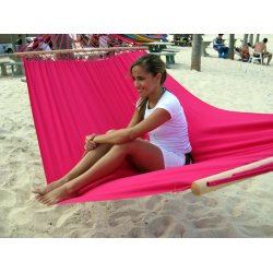 PINK stof hngekje med brede rundstokke