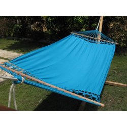 Turkis stofhngekje i bomuld med eucalypso rundstokke 80 cm