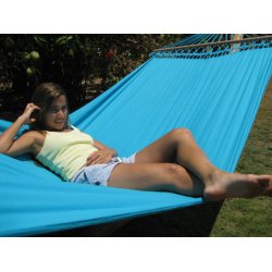 Turkis stofhngekje i bomuld med eucalypso rundstokke 80 cm