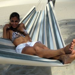 Vidunderlig grn-lyseb-natur stribet hngekje