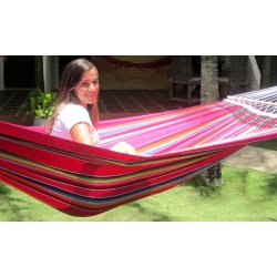 Strk farverig stofhngekje med Mexico Pink 160cm