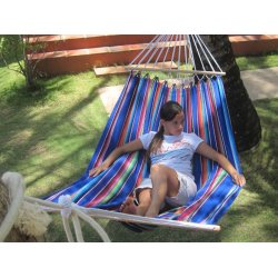 Stof-hngekje med 80 cm rundstokke i Mexico bl