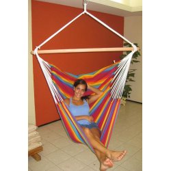 Farverig hngekjestol i 100% bomuldsstof