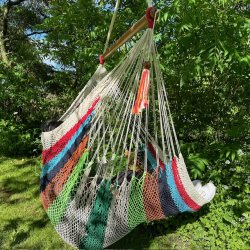 Hngekjestol - Stribet bomulds Net