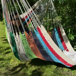 Hngekjestol - Stribet bomulds Net