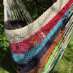 Hngekjestol - Stribet bomulds Net