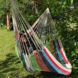 Hngekjestol - Stribet bomulds Net