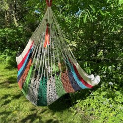 Hngekjestol - Stribet bomulds Net