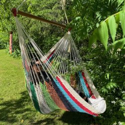 Hngekjestol - Stribet bomulds Net