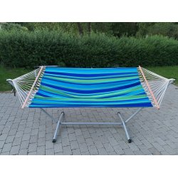 Completto stativ og aqua azur stribet hngekje