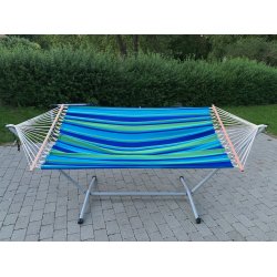 Completto stativ og aqua azur stribet hngekje