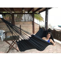 Sort Single hngekje i bomuld - Made in Brazil - Prainha Extra