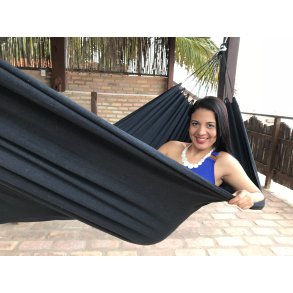 Sort Single hngekje i bomuld - Made in Brazil - Prainha Extra