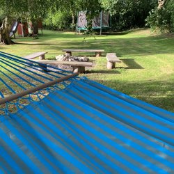 Stribet hngekje i Outdoor PRO Textil Stof 