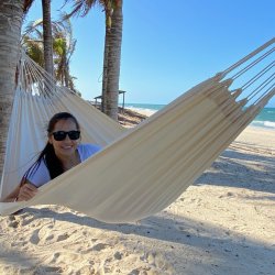 Naturhvid stofhngekje