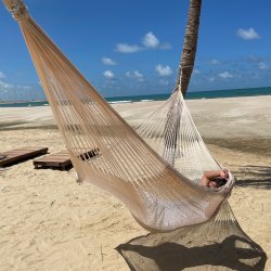 Naturhvid mexicansk hngekje - size 4