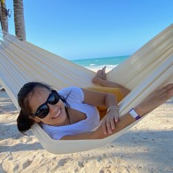 Naturhvid stofhngekje