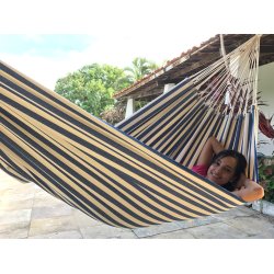 Formosa Hngekje med striber i royalbl og naturhvid