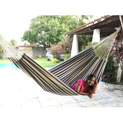 Formosa Hngekje med striber i royalbl og naturhvid