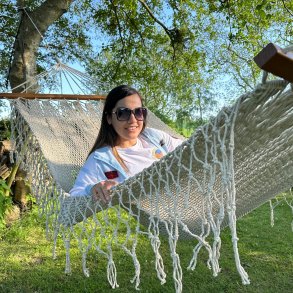 Indisk Hawaii Hngekje med pyntkant og ekstra kraftige Snorre.