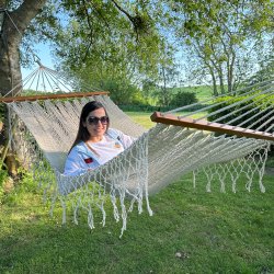 Indisk Hawaii Hngekje med pyntkant og ekstra kraftige Snorre.