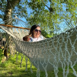 Indisk Hawaii Hngekje med pyntkant og ekstra kraftige Snorre.
