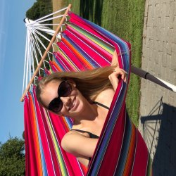 Hngekje med rundstokke i Mexico Rosa design