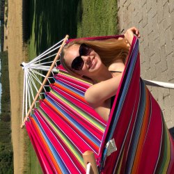 Hngekje med rundstokke i Mexico Rosa design