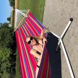 Hngekje med rundstokke i Mexico Rosa design