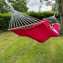 Pink hngekje med tvrpinde 80 cm brede