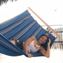 Blmix outdoor Hngekje til solbadning og udelivet - Havblik Hngekjen