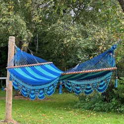 Deco Park Deluxe h�ngek�je med pynt og kvaster i Turkis og Bl� 
