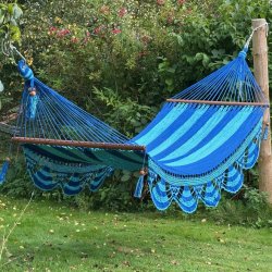 Deco Park Deluxe h�ngek�je med pynt og kvaster i Turkis og Bl� 